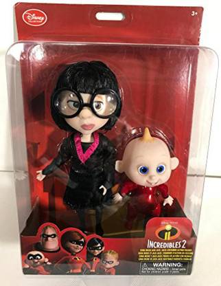 Disney Pixar the incredibles 2 Edna Mode and JackJack costumed Action Figures
