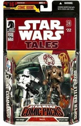 Hasbro Action Figure Comic Packs Tales #22 Clone Commando and Super Battle Droid