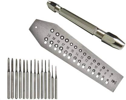DIY Crafts Mini Tap and Die Set 14 Taps & Screwplate & Pin Vise Set 0.7-2mm