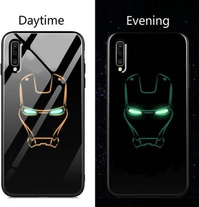Mobikcity Back Cover for Galaxy A50 Radium logo Glow Light Illuminated Case (Glow in the Dark)