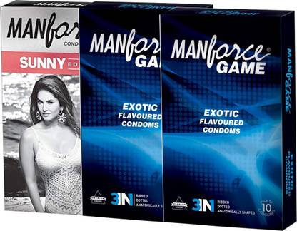 MANFORCE SUNNY EDITION AND GAME 2 WITH 3 IN 1 Condom