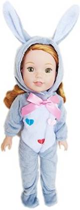 Brittany's My Grey Bunny Outfit Compatible with Wellie Wishers Dolls