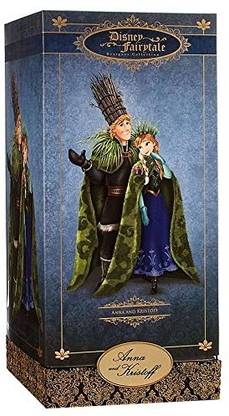 DISNEY Exclusive Limited Edition Frozen Fairytale Designer Collection Anna and Kristoff Doll Set