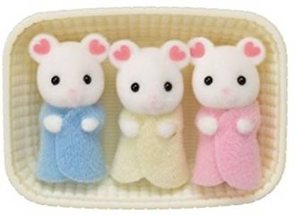 Calico Critters Marshmallow Mouse Triplets