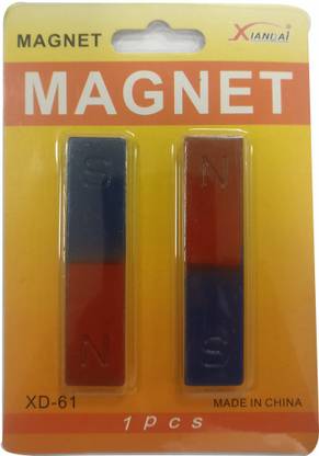 PERFECT MAGNETS 3 Inch Bar Magnet For School Science Projects / Experiments Multipurpose Office Magnets Pack of 2