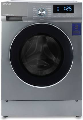 MarQ by Flipkart 8.5 kg Fully Automatic Front Load Washing Machine with In-built Heater Silver, Grey