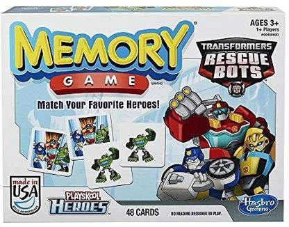TRANSFORMERS Rescue Bots Memory Game Party & Fun Board Game