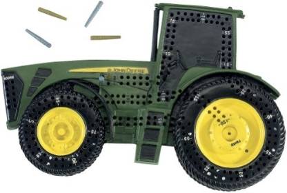 John Deere Unique Tractor Shaped Cribbage Board Game with Pegs Party & Fun Games Board Game