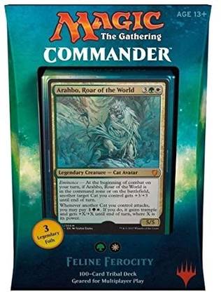 Magic: the Gathering Magic The Gathering MTG Commander 2017 Deck Feline Ferocity Party & Fun Board Game