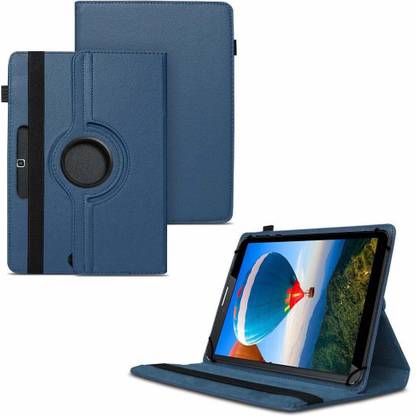 TGK Flip Cover for I Kall N6 7 inch Tablet / 360 Degree Rotating Universal Case with Three Camera Hole