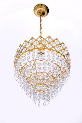 VAGalleryKing Golden Color Crystal Jhumar Hanging Light Ceiling Light Ceiling Lamp