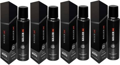 किलर वेव - 4 का पैक (150ml प्रत्येक) डिओडोरेंट स्प्रे  -  पुरुषों और महिलाओं के लिए