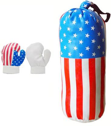 Shrih Stuffed Punching Bag and Pair of Soft Padded Boxing Gloves Boxing Kit