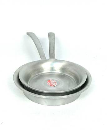 SHIBU HEAVY BASE DHABA / HOTEL FRY PANS WITH JOINTLESS EXTRA LONG HANDLE ( SET OF 2 PANS 350 ML+ 600 ML) Fry Pan 21 cm diameter 0.35 L, 0.6 L capacity