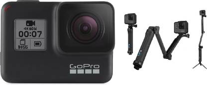 GoPro Hero7 (with 3 Way Mount) Sports and Action Camera