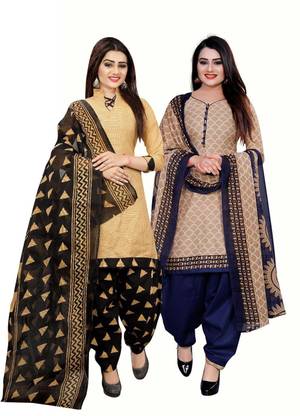 ShopGlobal Cotton Printed Salwar Suit Material