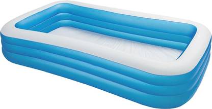 VW Swim Center Family Pool, Dimensions: 120"L x 72"W x 22"H inflated Inflatable Swimming Pool