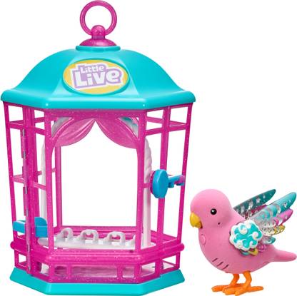 Little Live Pet BIRD S8 WITH CAGE - RAINBOW GLOW