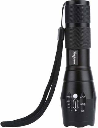 TOPHAVEN Metal LED Torch light 5 modes Zoom torch with rechargeable battery with charging kit Torch 8 hrs Torch Emergency Light