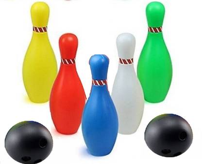 acbp Kids Bowling Set with 5 Pins & 2 Ball Bowling Board Game Bowling