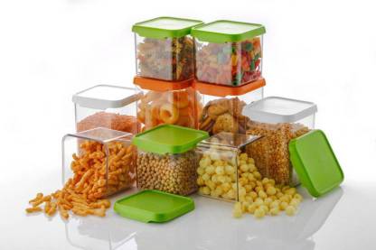 4 SACRED Container Combo Set  - 1100 ml, 550 ml, 750 ml प्लास्टिक ग्रोसरी कंटेनर