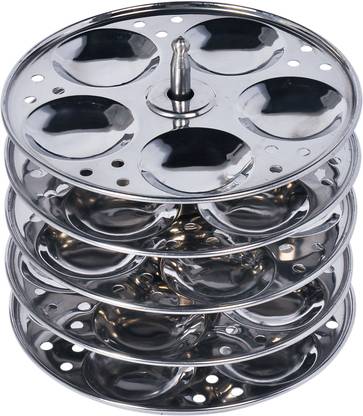 नवीन Stainless Steel Idly Cooker, Induction and Gas Stove Compatible Idli Maker 25 Idly MAGIC MINI IDLY PLATES इंडक्शन & स्टैंडर्ड इडली मेकर