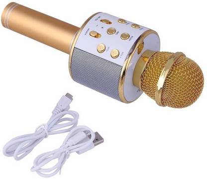 ANAYA WS-858 Wireless Handheld Bluetooth Mic with Speaker (Bluetooth Speaker) Audio Recording and Karaoke Feature Microphone Handheld 858