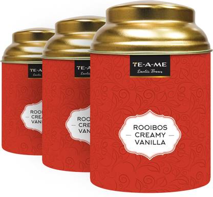 TE-A-ME Creamy Pack of 3 Vanilla Rooibos Tea Tin