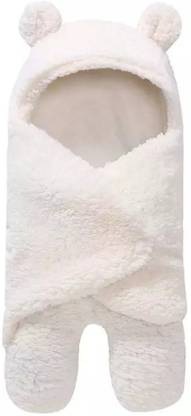 BRANDONN All Season Ultrasoft Flannel Hooded And Welcrow Stitched Full Body Cover Wrapper Sleeping Bag