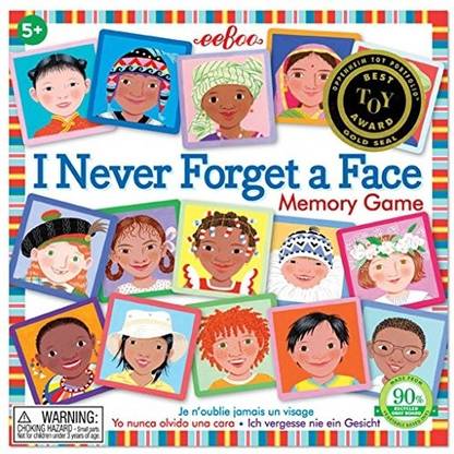 eeBoo I Never Forget a Face Matching Game Party & Fun Board Game