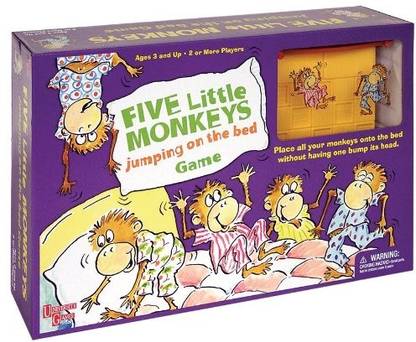 University Games Five Little Monkeys Jumping On The Bed Game Party & Fun Board Game