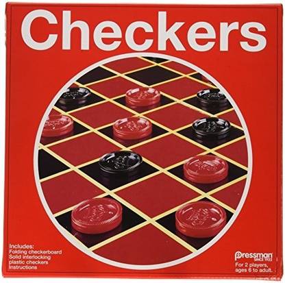 Pressman Checkers and Checkerboard Board Game Party & Fun Board Game