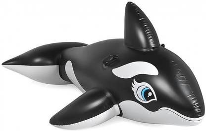 VW Inflatable Whale Ride On, Deminsions : 76" x 47" (1.93m x 1.19m) Inflated Inflatable Pool Accessory