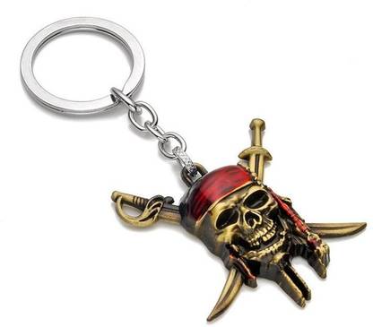 nishacreations Pirates of Caribbean Movie Skull Carabiner