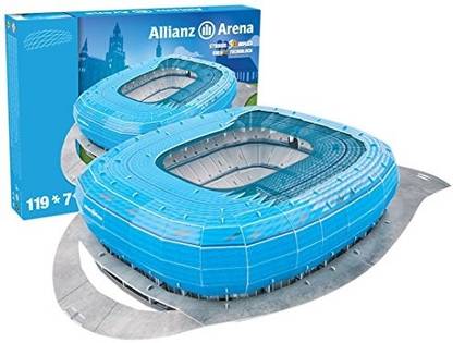 Nanostad Allianz Arena 1860 Munich Blue Stadium 3D Jigsaw Puzzle