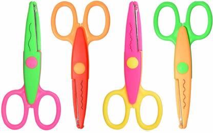 Mehta ZIG ZAG Designer Scissor - Set Of 4 Different Design Scissors