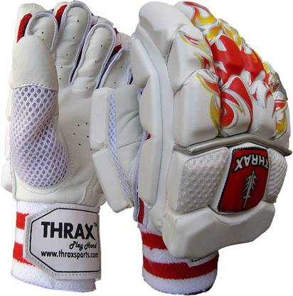 Thrax Gladiator Cricket Batting Gloves Red and White Batting Gloves