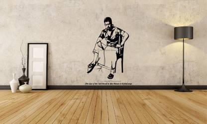 PEACOCKRIDE 60 cm Bikil Vijay I Thalapathy Vijay I Self Adhesive Sticker