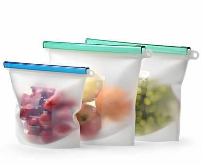 ADA Food Storage Bag,Microwave Dishwasher Freezer Oven Safe Food Silicone Storage Pouch