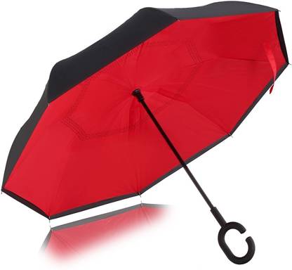 Paybox Windproof Umbrella Revers C-Shaped Umbrella (Red) Umbrella