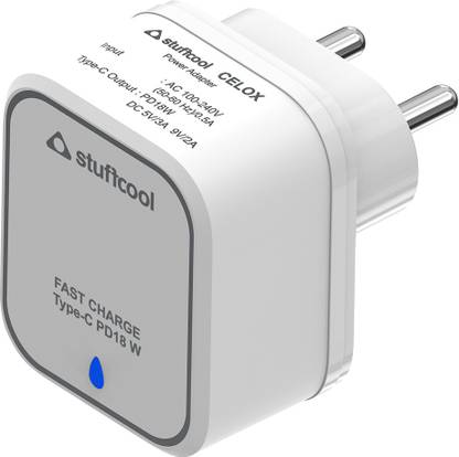 STUFFCOOL 18 W 3 A Wall Charger for Mobile with Detachable Cable