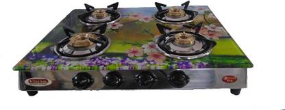 click auto Glass Manual Gas Stove