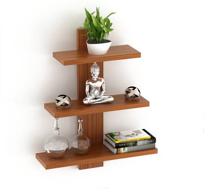 BLUEWUD Phelix Wooden Wall Shelf