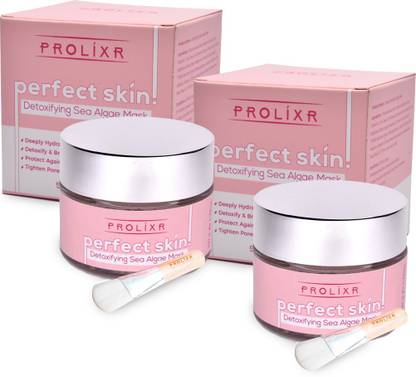 Prolixr Detoxifying Sea Algae Face Mask - Pore Tightening - All Skin Types - 50Gm