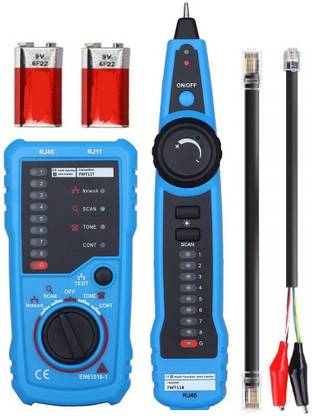 Techtest Multifunction Wire Cable Tracer Detector Network Tracker Lan Tester With Tone Generator Toner Rj45 Cat6 Finder Ethernet Networking Kit Tools Telephone Line Rj 45 Rj11 Network Interface Card