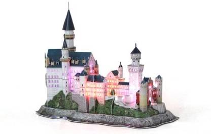 Daron Neuschwanstein Castle Led 3D Puzzle 128Piece