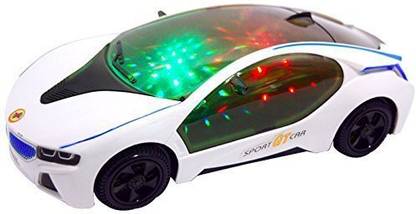 Quinergys ®V-Racing Bump & Go Racing Car 3D Light and Sound for Small Kids