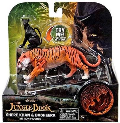 DISNEY Jungle Book Shere Khan And Bagheera Action Figures 2 Pack