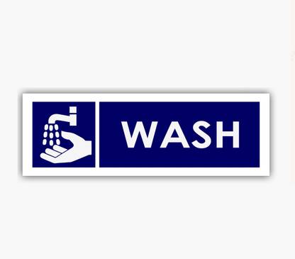 signEver Wash Sign Board For Hotel Company Office House School College Hospital color-Blue (30 x 10 cm) Emergency Sign