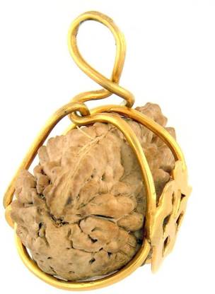 Jewelswonder Ek Mukhi Rudraksha Wood Pendant